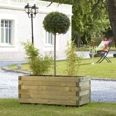 Rectangular Wooden Planter 120